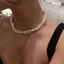 Vòng cổ ngọc trai hai lớp thanh lịch dành cho nữ, 2026 Trang sức Choker tối giản sang trọng thời trang mới