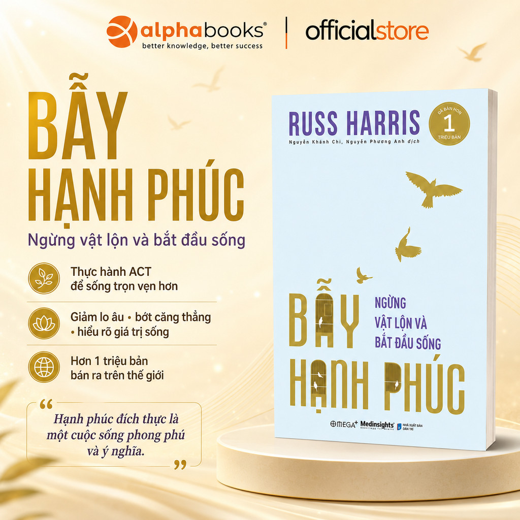 Sách - Bẫy Hạnh Phúc - Ngùng Vật Lộn Và Bắt Đầu Sống (Omega Plus)
