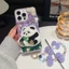 Thích hợp cho Ốp điện thoại Apple 17promax Máy hâm nóng tay Panda Kim cương giả iPhone16 Full Diamond