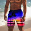 GAHL Hawaii Hoàng Hôn Phong Cảnh 3D In Quần Short Đi Biển Nam Virus Biển Họa Tiết Rùa Ván Lướt Quần Short Mùa Hè