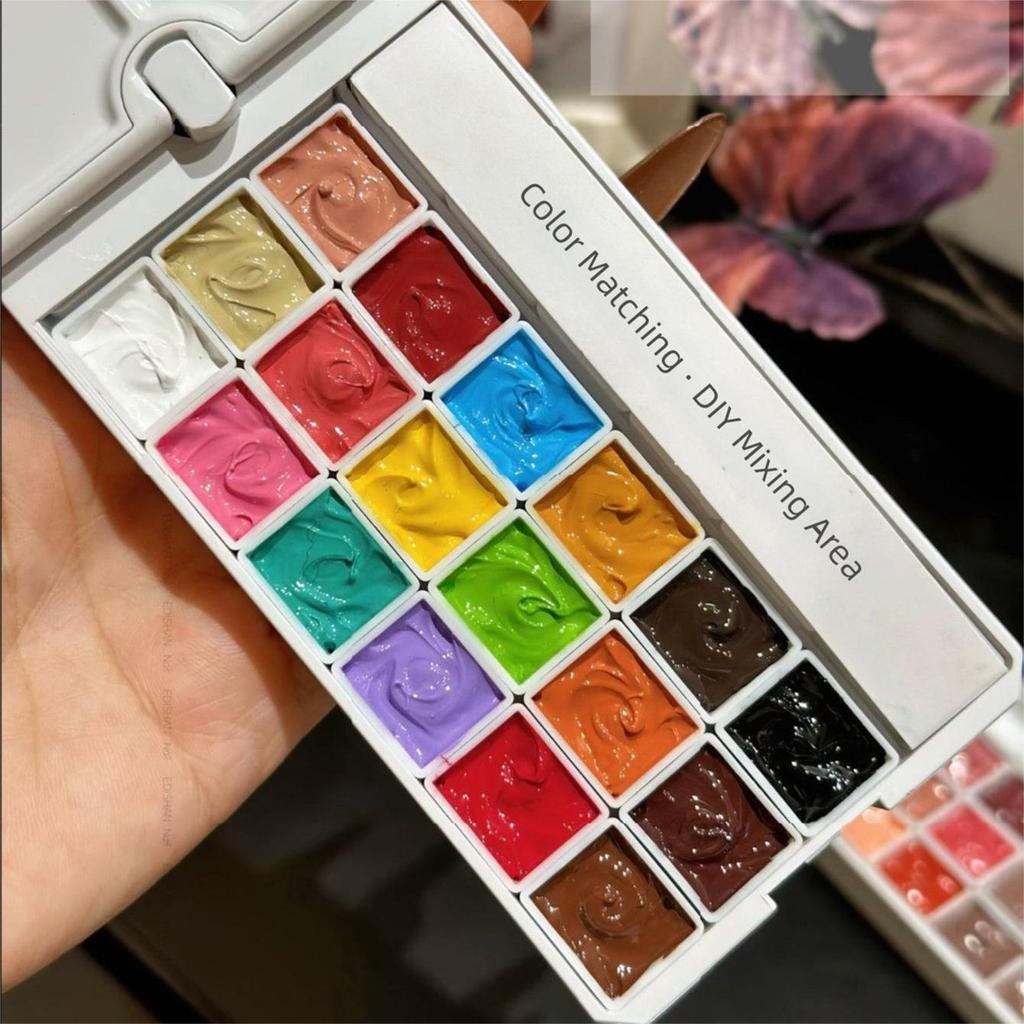MIANEL 2026 Bộ 18 màu gel chấm không cần lau, pha màu, loang ombre, màu đơn, chuyên tiệm nail