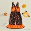 1-5 Tuổi Trẻ Em Bé Gái Halloween Quần Áo Đáng Yêu Ma / Đầu Lâu Thêu Không Tay Chuông Đáy Áo liền quần
