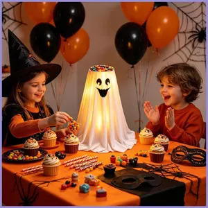 Hộp đựng kẹo Halloween 8 chế độ Điều khiển từ xa Trang trí hiên nhà dễ thương Hộp đựng kẹo Halloween cho bữa tiệc tại nhà mueadsyvn