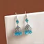 Retro Phong Cách Dân Tộc Tua Rua Pha Lê Bông Tai Niche Cao Cấp Giọt Nước Bông Tai Bohemian Chấm Kim Cương Phụ Kiện Bông Tai
