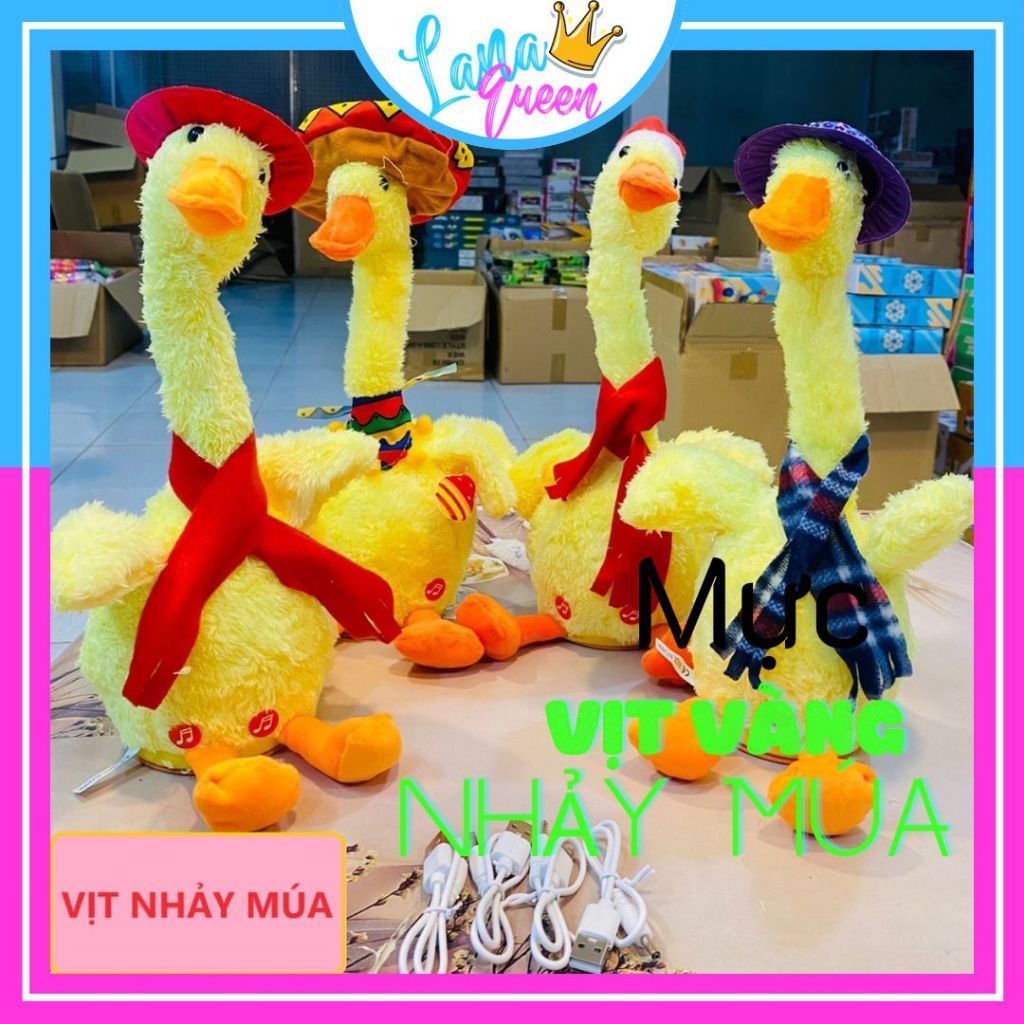 Đồ Chơi Vịt Nhồi Bông Biết Nhảy Múa Và Nhại Giọng Nói Chạy Dành Cho Trẻ Em, Xương Rồng Nhảy Múa Có Nhạc - Lana Queen