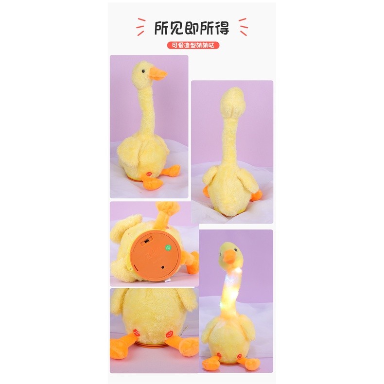 Đồ Chơi Vịt Nhồi Bông Biết Nhảy Múa Và Nhại Giọng Nói Chạy Dành Cho Trẻ Em, Xương Rồng Nhảy Múa Có Nhạc - Lana Queen