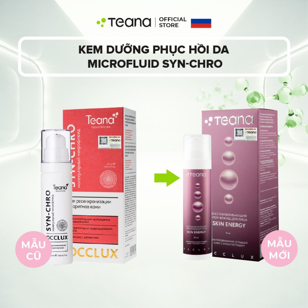 Kem dưỡng Teana Occlux Molecular Microfluid Syn-Chro phục hồi da 50ml