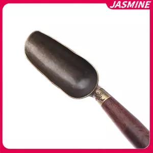 JASMINE Tay Cầm Bằng Gỗ Xẻng Trà Thìa Đồng Gỗ Mun Cà Phê Muỗng Bộ Đồ Ăn Teaspoons Dễ Dàng Làm Sạch Chống Rắc Trà Thìa JASMINE