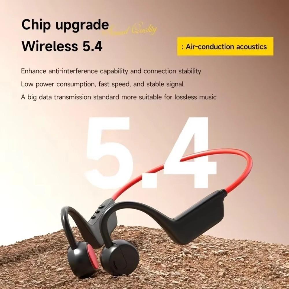 Tai nghe dẫn truyền xương SAIA, Tai nghe không dây chống nước Bluetooth 5.4 IPX8, Dễ sử dụng với micrô Tai nghe thể thao Bài tập