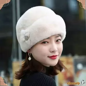 Mũ Xô RẺ RẺ, Giữ Ấm Lông Thỏ Giả Mũ Mùa Đông, Thời Trang Dày Trang Trí Hoa Mũ Giữ Nhiệt Đi Xe Đạp Trượt Tuyết