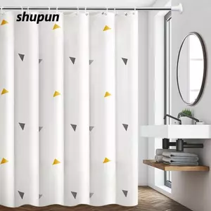 Rèm Tắm SHUPUN, Có Móc Rèm Phòng Tắm Polyester, Vải Cửa Sổ In Chống Thấm Nước Phòng Tắm