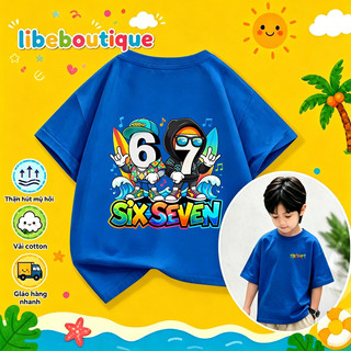 COD✅(HCM) Áo thun trẻ em cotton nguyên chất in số 67 biển không phai màu thoáng mát mùa hè nhiều màu