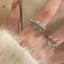 JULYHOT 3 Cái / bộ Nhẫn Trái Tim Opal Màu Xanh Thời Trang Cho Nữ Hoa Mở Nhẫn Đính Đá Ngón Tay Tiệc Cưới Hợp Thời Trang Bé Gái Trang Sức Massivedeals