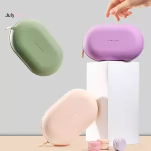 JULYHOT Túi Đựng Mỹ Phẩm Silicon Dung Tích Lớn Chống Thấm Nước Tiết Kiệm Không Gian Du Lịch Túi Bảo Quản Chống Bụi Dây Kéo Đóng Cửa Ví Đựng Tiền Xu Du Lịch Massivedeals