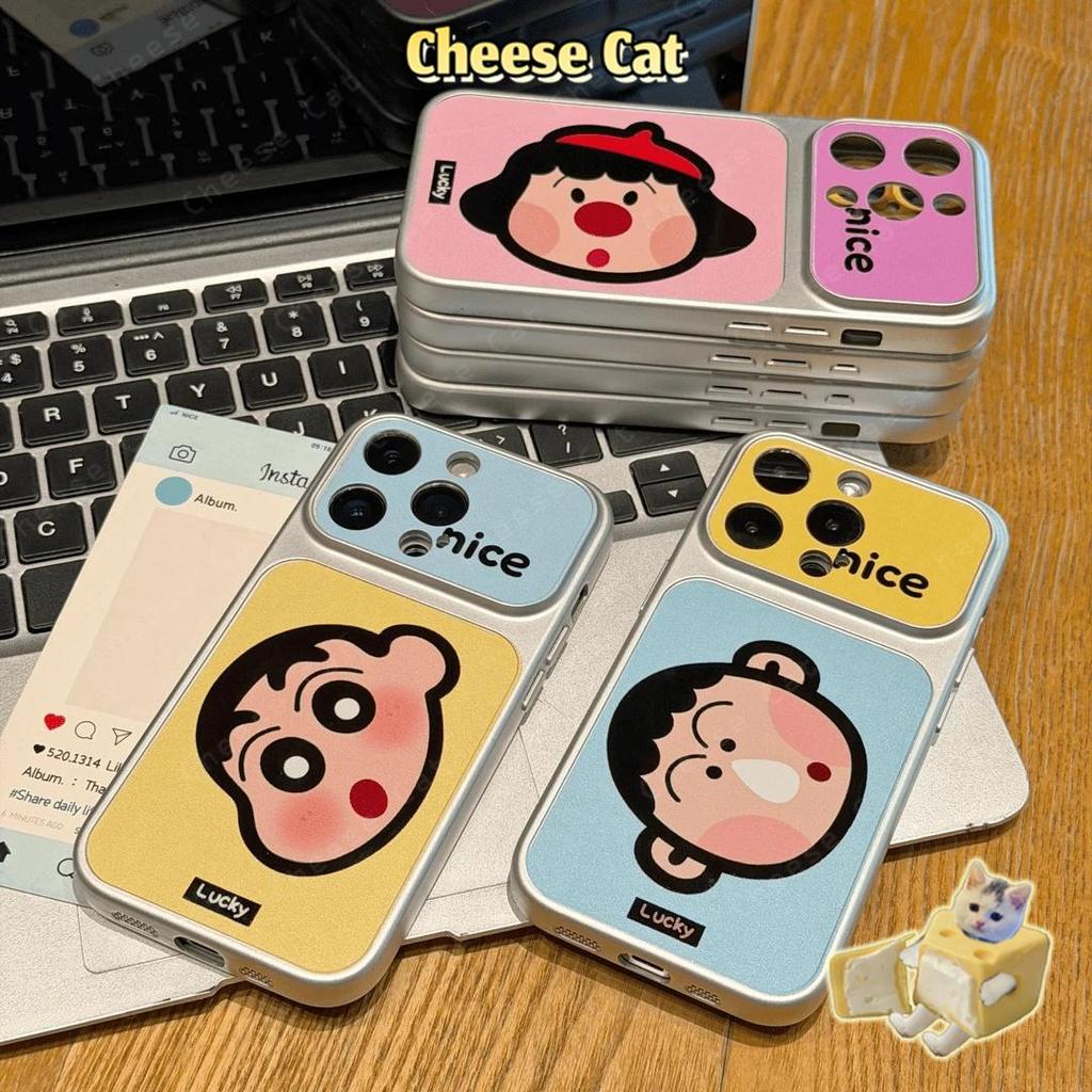 Ốp điện thoại da in hình nhân vật hoạt hình ngộ nghĩnh màu sắc dễ thương cho iPhone 14 13 17 Pro 15 16 11 12 Pro Max Xs