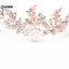 KUZHEN Pha Lê Tiara Vàng Cưới Vương Miện Baroque Kim Cương Giả Tóc HOT