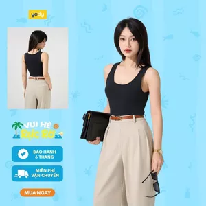 Áo 3 lổ nữ YODY, áo 2 dây nữ cổ rộng kiểu dáng basic MINIMALIST BLN7040