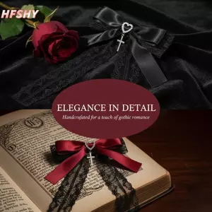 HFSHY Nhật Bản Gothic Tinh Tế Kẹp Tóc Gothic Ren Đuôi Ngựa Giá Đỡ Phụ Kiện Tóc Thời Trang Cho Tiệc Sinh Nhật Cosplay VN