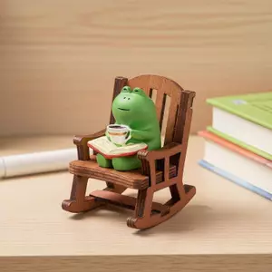 GE Nhật Bản Mini Ếch Nhựa Xoay Ghế Động Vật Dễ Thương Trang Trí Cho Phòng Văn Phòng Ô Tô Để Bàn VN