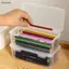 Luckyew 1 Hộp Sắp Xếp Lưu Trữ Hộp Đựng Nhựa Dung Tích Lớn Hộp Bút Chì Staable Mờ Trong Suốt Hộp Bút Đồ Dùng Văn Phòng TQ