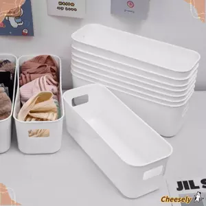 Thùng sắp xếp nhà bếp CHEESELY, Hộp lưu trữ máy tính để bàn không nắp có thể xếp chồng lên nhau, Ngăn kéo lưu trữ dung tích lớn bền bỉ