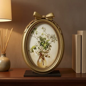 Khung Nhựa Mở Hình Bầu Dục Baroque Hình Bầu Dục Khung Trang Trí Cổ Điển Cũ Cho Phòng Khách, Lối Vào