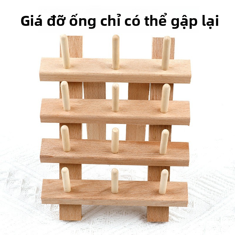 12 Trục Nhỏ Chủ Đề Tự Làm Hàng Da Khâu Tay Chủ Đề Da Tròn Sáp Chủ Đề Lưu Trữ Chủ Đề Gỗ Chắc Chắn Spool Có Thể Gập Lại