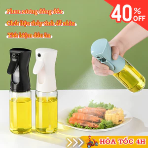 Bình Xịt Dầu Ăn LUMERA HOME 200ml Phun Sương Thủy Tinh Dày Dặn Cho BBQ, Salad, Nồi Chiên Không Dầu