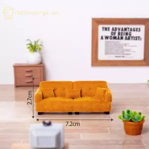 GE 1 Cái Tỉ Lệ 1: 30 Di Động Màu Nâu Floed Mô Hình Sofa Thu Nhỏ Cho Búp Bê Trang Trí Nhà Cửa Mini Phòng Khách Nội Thất Giả Vờ Chơi Đồ Chơi VN