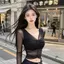 Đầu thu nhẹ nhàng dành cho con gái sang trọng Áo thun dài tay cổ chữ V ngắn Slim-Fit Pure Desire Gợi cảm Niche Celebr