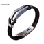 MIC _ Fashion Nam Nữ Khắc Thép Titan Vòng Tay Silicon Quà Tặng Cặp Đôi