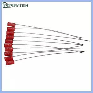 POP 10 Chiếc Kim Loại Cói Thẻ An Ninh Tự Khóa Vận Chuyển Dây Có Thể Điều Chỉnh Chiều Dài