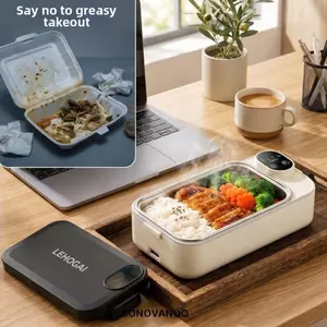 Hộp đựng thực phẩm sưởi ấm không dây DONOVANQQ, Hộp cơm trưa làm nóng USB không chứa nước dung tích 900ml, Hộp đựng thức ăn giữ nhiệt giữ ấm Hộp cơm điện chống rò rỉ Chuẩn bị bữa ăn hàng ngày