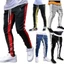 Nam Thể Thao Quần Legging Quần Chân Dây Kéo Chắp Vá Quần Sọc Nam Thư Viện Cổ Cao Phong Cách Đường Phố Skinny Quần LSTO