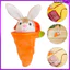 Mặt dây chuyền ba lô treo móc khóa Carrots Hide Bunny. Móc khóa phụ kiện