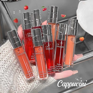 | 【his romand】 | ♦CAPPUVINI Crystal Feel Ice Trong Suốt Son Dầu Bóng Cảm Giác Mờ Dưỡng Ẩm Nước Bóng Gương Trắng Nước Trang Điểm Thủy Tinh Son Bóng♨