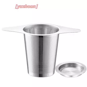 Máy pha trà có tay cầm, Bộ lọc lưới mịn khuếch tán trà bằng thép không gỉ, treo trên ấm trà Cốc để uống trà rời