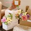10 Chiếc Túi Quà Hoa Di Động Đựng Giấy Kraft Cà Phê Bánh Hoa Món Tráng Miệng Hộp Đựng Ảnh Ủng Hộ Đồ Uống Có Tay Cầm