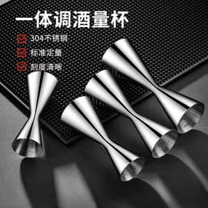 Cốc Đo Trộn Hai Đầu Một Mảnh Với Cân Thiết Bị Đo Rượu Thép Không Gỉ Ounce Cốc Trộn Thiết Bị Đo Rượu Thủy Tinh