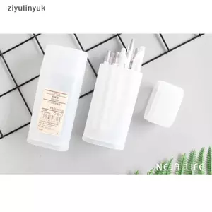 Ziyulinyuk Hộp Đựng Bút Chì Trong Suốt Nhựa Đơn Giản Văn Phòng Phẩm Màu Trơn Hộp Bút Chì Học Sinh VN