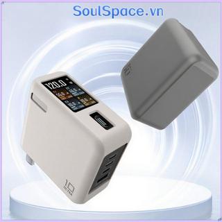 SOULSPACE Bảo vệ, Silicone chống sốc màu trơn, Vỏ bảo vệ chống bụi di động mềm chất lượng cao cho bộ sạc CUKTECH 10 Ultra GaN 120W Du lịch