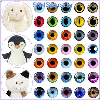 SOULSPACE 20 Cái / 10 Đôi Mắt Thủ Công Mắt, Nhựa 6 Mm-20 Mm Mắt Pha Lê Con Rối, Pha Lê Đồ Chơi Nhồi Bông Phần Phụ Kiện Búp Bê DIY