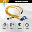 SM Chế Độ Đơn Cho UPC Loại B Sợi Phân Cực Dây Cáp 12 Lõi MPO / Nữ-LC Kết Nối 1 Mét Cho QSFP + Thân Thu Phát