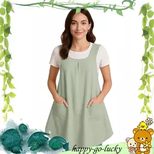 Tạp dề dễ thương Delantales de Cocina Para Mujer để nấu ăn màu xanh lá cây