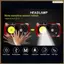 Đèn pha LED có thể sạc lại 1000 Lumen Siêu sáng với đèn đỏ trắng, cảm biến chuyển động chống nước 2 gói
