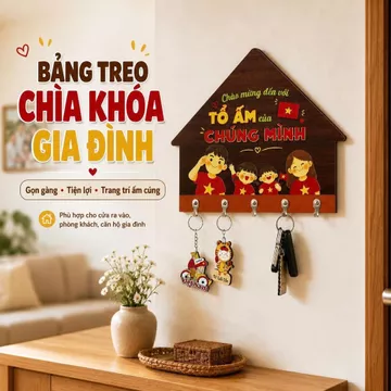 Bảng Gỗ Móc Khóa Trang Trí Các Phòng như Phòng Ngủ, Phòng Khách, Phòng Bếp, Decor Phòng, Treo Tường