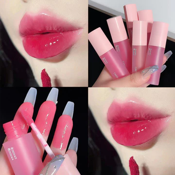 | 【his romand】 | ✶Cappuvini Hồng Tình Yêu Môi Glaze Gương Nước Bóng Thủy Tinh Son Bóng Sữa Trà Màu Nữ Cao Cấp Son Môi♜