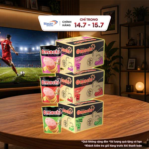Thùng Mì khoai tây Omachi Mì Ly Thịt Thật 24 ly x 113gr