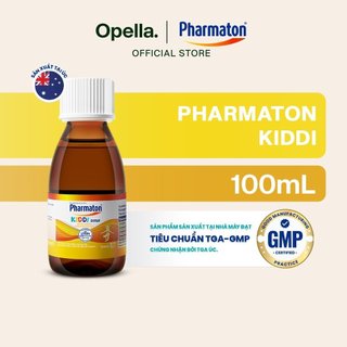 Siro Pharmaton Kiddi giúp trẻ ăn ngon, giúp xương chắc khỏe, hỗ trợ sự phát triển toàn diện của trẻ - chai 100ml