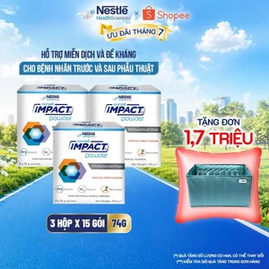 Bộ 3 Sữa Dinh Dưỡng Y Học NESTLÉ ORAL IMPACT Đức Cho Người Ung Thư,Phẫu Thuật 5 Gói x 74G